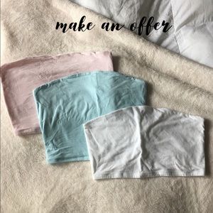 GARAGE | White, Pink, & Blue Tube Tops